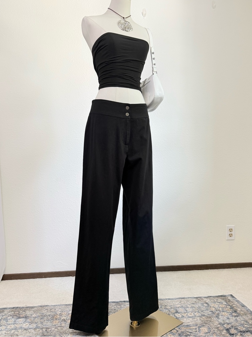 Vintage Chico’s Mid Rise Straight Leg Relaxed Fit Pants 90s Y2K Minimalist Chic